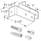 Prime-Line Two Piece Wall Brackets, 3-1/2 in., Zinc Alloy, Chrome Plated Finish (1 Pair) 656-6434-T - alternate 2